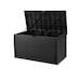 Outdoor Large Deck Box, Patio Storage Container Box, Resin Outdoor Box For Patio 120 Gallon, Wicker Pattern (black)
