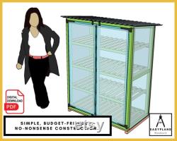 PLANS for Greenhouse 4ft x 2ft x 5ft tall. Simple Budget Friendly Build using Standard Materials.