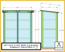 PLANS for Greenhouse 4ft x 2ft x 5ft tall. Simple Budget Friendly Build using Standard Materials.