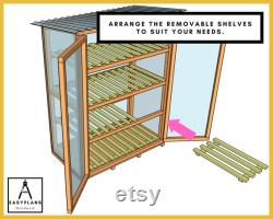 PLANS for Greenhouse 4ft x 2ft x 5ft tall. Simple Budget Friendly Build using Standard Materials.