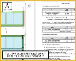 PLANS for Greenhouse 4ft x 2ft x 5ft tall. Simple Budget Friendly Build using Standard Materials.
