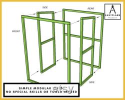 PLANS for Greenhouse 4ft x 2ft x 5ft tall. Simple Budget Friendly Build using Standard Materials.