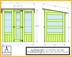 PLANS for Greenhouse 6ft x 4ft with Door, Window, Built in Shelves DIY Woodwork Project for the Garden