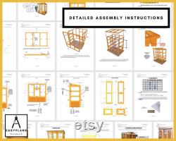 PLANS for Greenhouse 6ft x 4ft with Door, Window, Built in Shelves DIY Woodwork Project for the Garden
