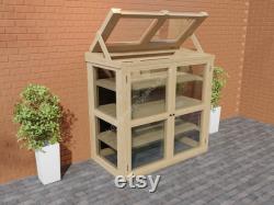 Plans for Small Wooden Micro Greenhouse Opening Lid and Doors with Shelves Digital Woodwork Plans Download Only Imperial Excludes Materials