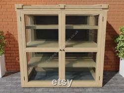 Plans for Small Wooden Micro Greenhouse Opening Lid and Doors with Shelves Digital Woodwork Plans Download Only Imperial Excludes Materials