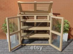 Plans for Small Wooden Micro Greenhouse Opening Lid and Doors with Shelves Digital Woodwork Plans Download Only Imperial Excludes Materials