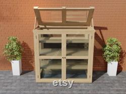 Plans for Small Wooden Micro Greenhouse Opening Lid and Doors with Shelves Digital Woodwork Plans Download Only Imperial Excludes Materials