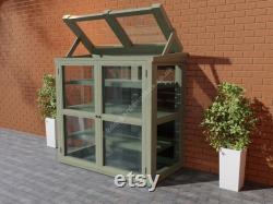 Plans for Small Wooden Micro Greenhouse Opening Lid and Doors with Shelves Digital Woodwork Plans Download Only Imperial Excludes Materials