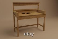 Plans for USA Version Inches Wooden Greenhouse or Patio Potting Table 4Ft DIY Digital Woodwork Plans Only with Cut Lists