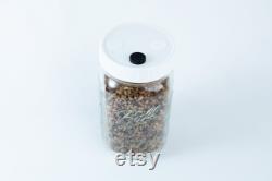 Pre-Sterilized Grain Jars 1 L, Set of 6 Millet Organic Rye Reusable