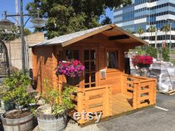 Pre fabricated natural wood storage shed kits can be used as storage sheds, sauna, she shed,pool shed kit.