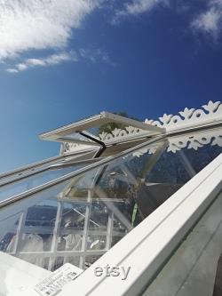 Premium Wood-glass greenhouse set Grieta White Tulip (exhibition model 2018)