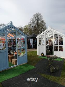 Premium Wood-glass greenhouse set Grieta White Tulip (exhibition model 2018)
