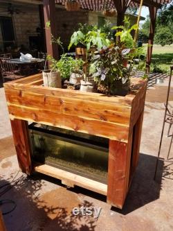 Red Cedar 50 Gallon Aquaponic Raised Planter