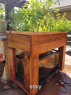 Red Cedar 50 Gallon Aquaponic Raised Planter