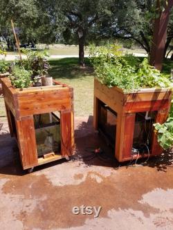 Red Cedar 50 Gallon Aquaponic Raised Planter