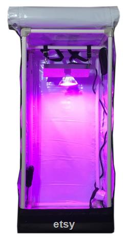 Reflective Hydroponic GrowBox Tent Kit 12 x12 x24 Mylar 50W Led Grow Lights