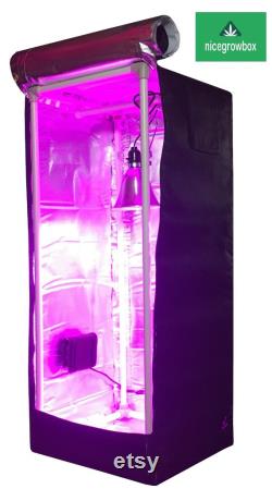 Reflective Hydroponic GrowBox Tent Kit 12 x12 x24 Mylar 50W Led Grow Lights