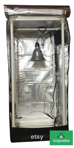 Reflective Hydroponic GrowBox Tent Kit 12 x12 x24 Mylar 50W Led Grow Lights