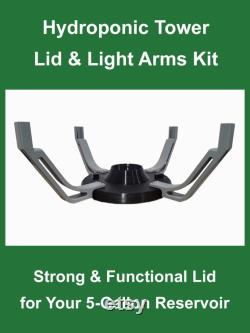Reservoir Lid and Light arms for 5-Gallon Bucket 11.8