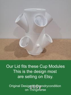 Reservoir Lid and Light arms for 5-Gallon Bucket 11.8