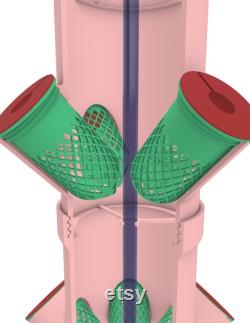 STL Files Hydroponic Tower Water Splash Free System Basic Package DIY 3d Print files 220X220X220 Minimum Print Volume