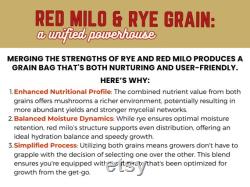 Seismic Blend Mushroom Grain Bags 3 lb. Milo Sorghum Millet and Rye 2 Pack