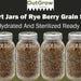 Sterilized Rye Berry Mushroom Substrate Jars 4 Pack Grain Spawn Jars Out-grow