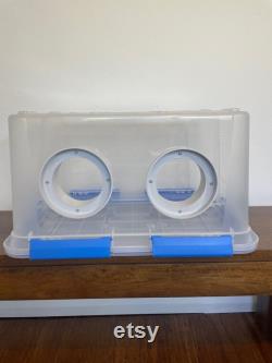 Still Air Box (SAB) 50L Glove Box Sterile Workspace. Gasket Lid Clear. Agar Cloning, Spore Inoculation or transfers. Less contamination