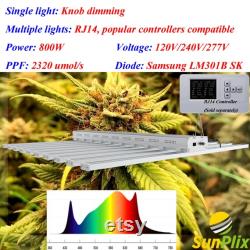 SunPlix 2320 PPF 10 Bar Full Spectrum White LED Grow Light Samsung Diode LM301B