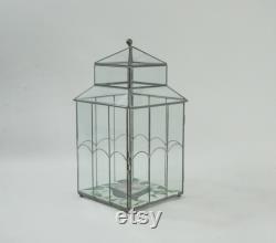 Tabletop Indoor Greenhouse, Terrarium, Mini Greenhouse, Glass and Metal with Tile Base, Succulent Planter, Orchid Greenhouse, Free USA Ship