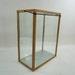 Tall Glass And Wood Indoor Terrarium, Tabletop Wood And Glass Greenhouse, Planter, Terrarium, Candle Holder, Handled Display Case Usa Ship