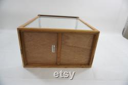 Tall Glass and Wood Indoor Terrarium, Tabletop Wood and Glass Greenhouse, Planter, Terrarium, Candle Holder, Handled Display Case USA Ship