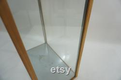 Tall Glass and Wood Indoor Terrarium, Tabletop Wood and Glass Greenhouse, Planter, Terrarium, Candle Holder, Handled Display Case USA Ship