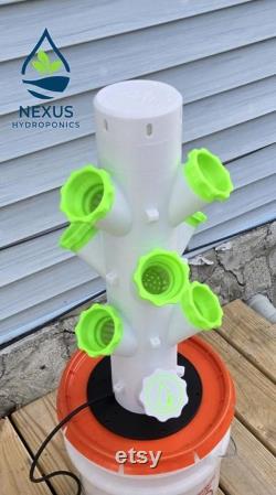 The Nexus OG 3D Printed Hydroponic Tower Starter Kit by Nexus Hydroponics Born From a Boundary, Built for the Future
