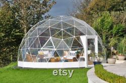 Transparent Geodesic Dome Green House with Glass Door (heavy duty)