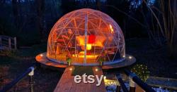 Transparent Geodesic Dome Green House with Glass Door (heavy duty)