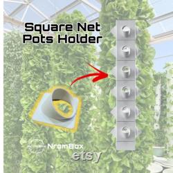 Ultimate Hydroponic Set Get AttachedNet Pots for 4 Inch Square PVC Perfect For Hydroponic Tower Garden (27 Pack)