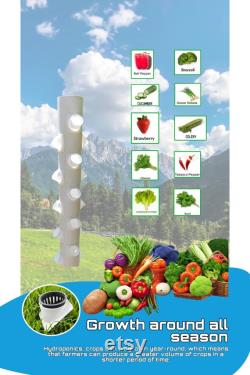 Ultimate Hydroponic Set Get AttachedNet Pots for 4 Inch Square PVC Perfect For Hydroponic Tower Garden (27 Pack)