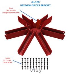 Universal, Iron, Hexagon Spider Bracket