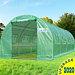 Upgraded 20x10x7 Ft Portable Greenhouse 2 Doors 7 Crossbars Large Walk-in Heavy Duty Green Garden Outdoor House 14 Stakes 4 Ropes