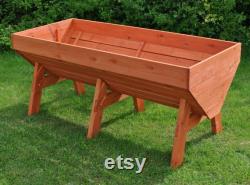 Veg Trough Medium Wooden Raised Vegetable Bed Planter and Polycarbonate Cold Frame