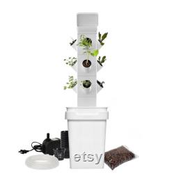 Vertical Hydroponic Garden Tower System Indoor Outdoor Home Grow Kit