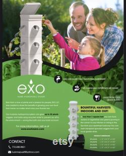 Vertical Hydroponic Garden Tower System Indoor Outdoor Home Grow Kit