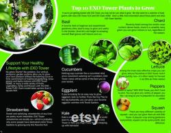 Vertical Hydroponic Garden Tower System Indoor Outdoor Home Grow Kit