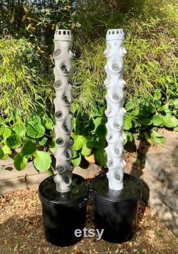 Vertical Hydroponic Tower Self-Watering Growing System (for 30 plants, choice of 2 colours)