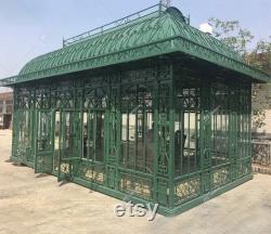 Victorian Greenhouse Conservatory, Garden House, Glasshouse, Outdoor Outside House, Iron Greenhouse, Glass Greenhouse