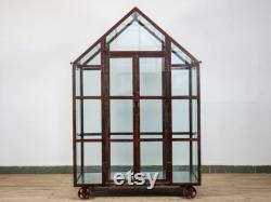 Vintage Reclaimed Heavy Duty French Style Greenhouse Glass House On Wheels