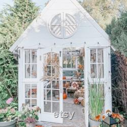 Vintage greenhouse, Wood greenhouse, Premium handmade Wood-glass greenhouse set, hobby greenhouse, Greenhouse Kit, Backyard, Modern Shed